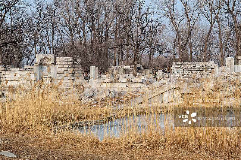 北京圆明园遗址公园谐奇趣遗址图片素材