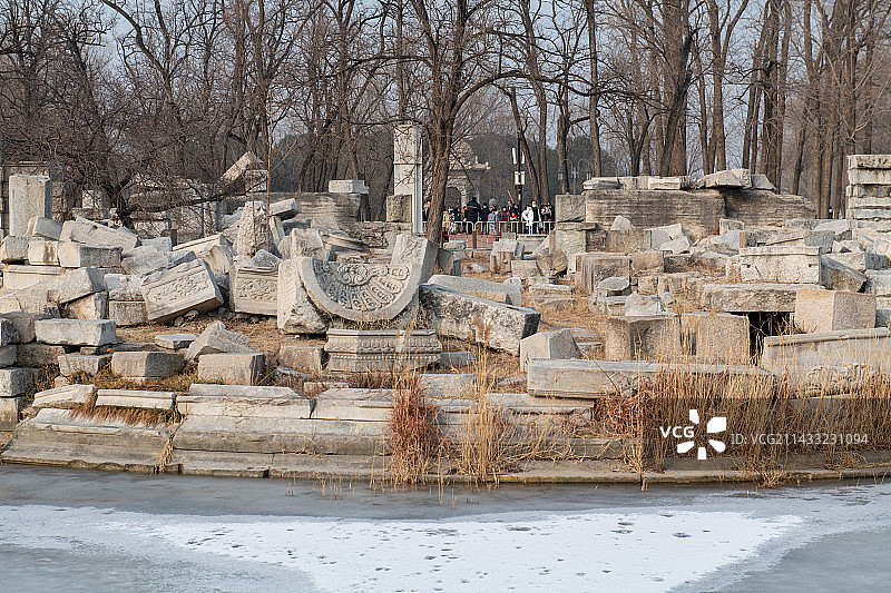 北京圆明园遗址公园谐奇趣遗址图片素材