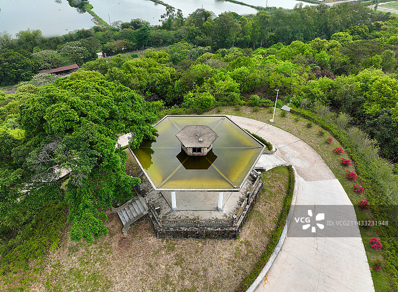 广东省惠州市惠城仲恺高新区潼湖宝塔山航拍图片素材