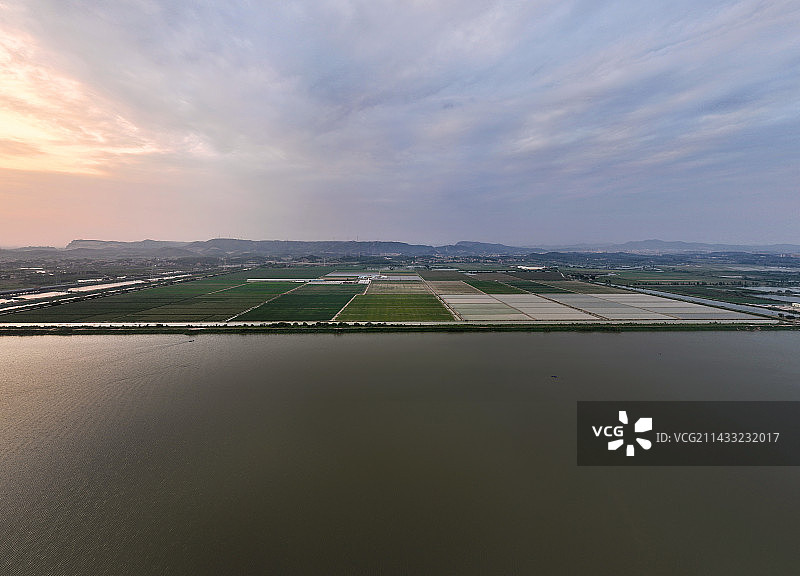 广东省惠州市惠城仲恺高新区潼湖湿地公园航拍图片素材