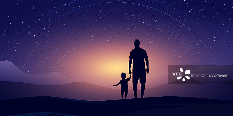 父亲节父爱如山矢量插画海报图片素材