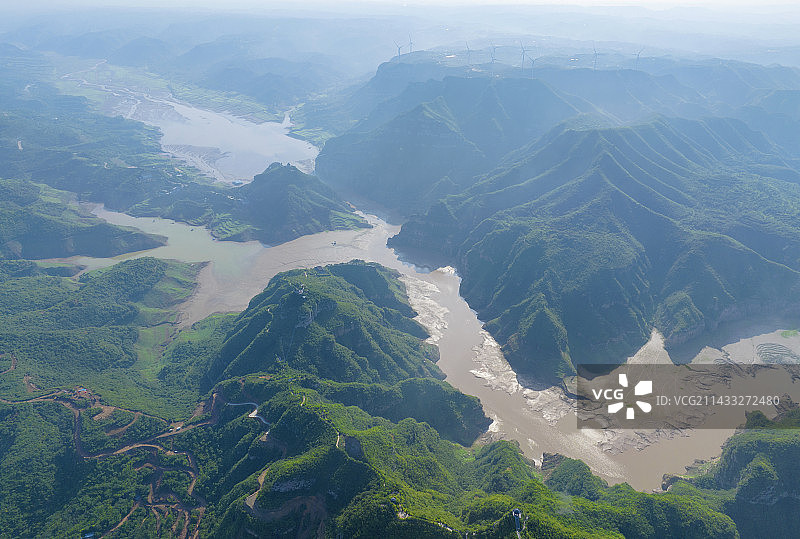 黄河中游最后一个峡谷，黄河三峡（八里峡），小浪底位于峡谷出口图片素材