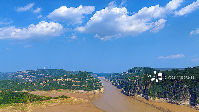 黄河中游最后一个峡谷，黄河三峡（八里峡），小浪底位于峡谷出口图片素材