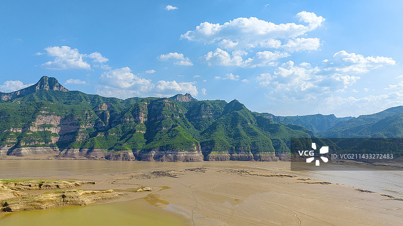 黄河中游最后一个峡谷，黄河三峡（八里峡），小浪底位于峡谷出口图片素材
