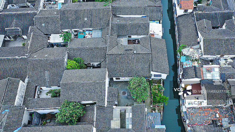 青砖黛瓦，苏州姑苏区古城保护图片素材