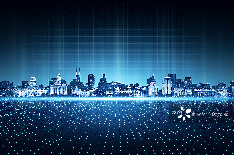 上海科技城市建筑平台图片素材