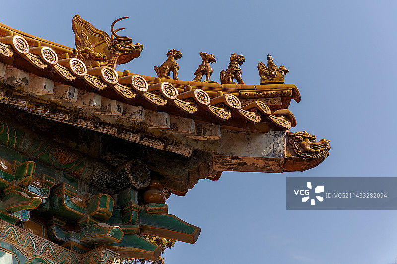 明孝陵的屋檐图片素材