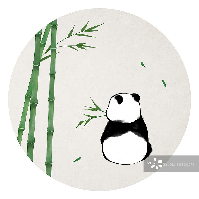 熊猫国画图片素材