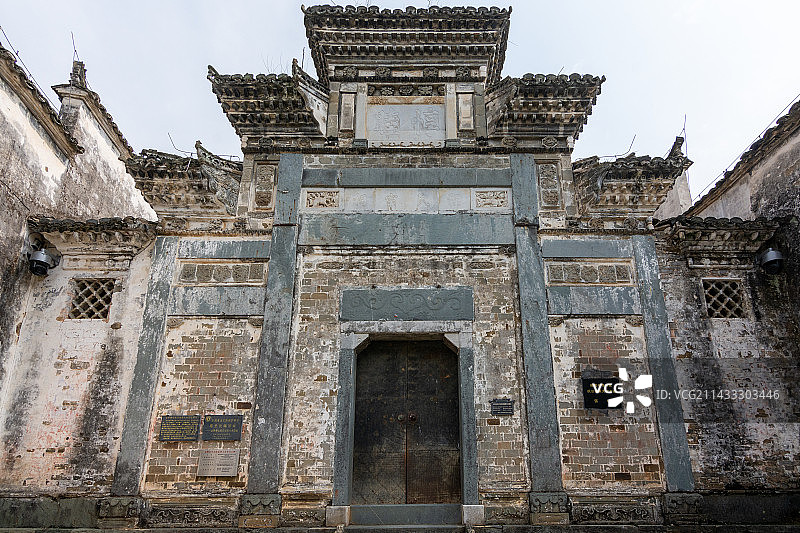 江西瑶里古镇程家祠堂正门图片素材