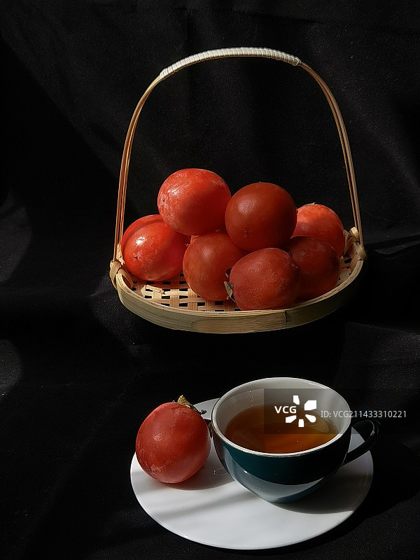 静物拍摄野柿子图片素材