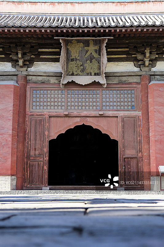 山西大同善化古寺景色图片素材