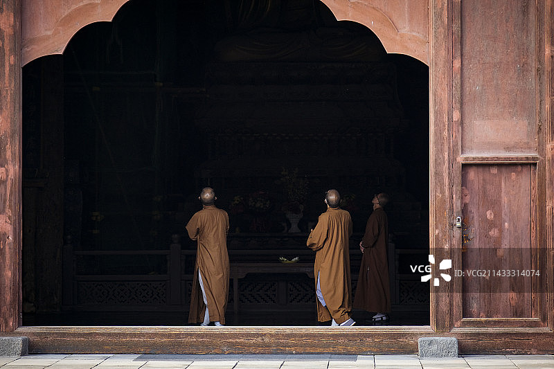 山西大同善化古寺景色图片素材