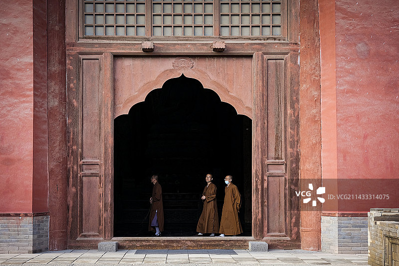 山西大同善化古寺景色图片素材