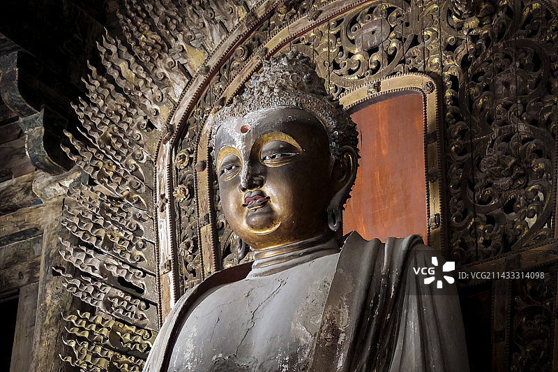 山西大同善化古寺景色图片素材