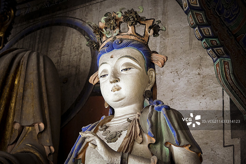 山西大同善化古寺景色图片素材