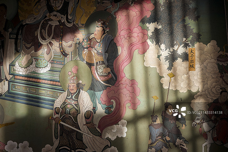 山西大同善化古寺景色图片素材