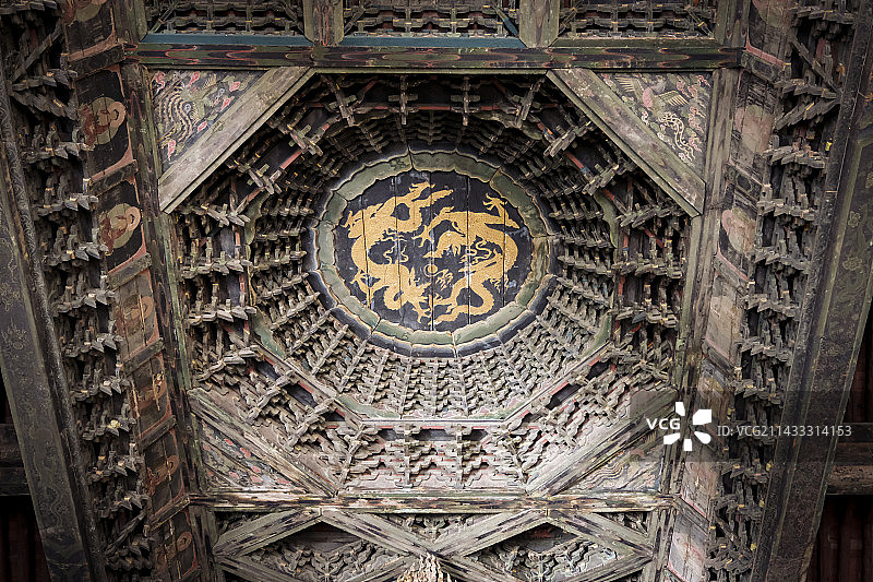 山西大同善化古寺景色图片素材