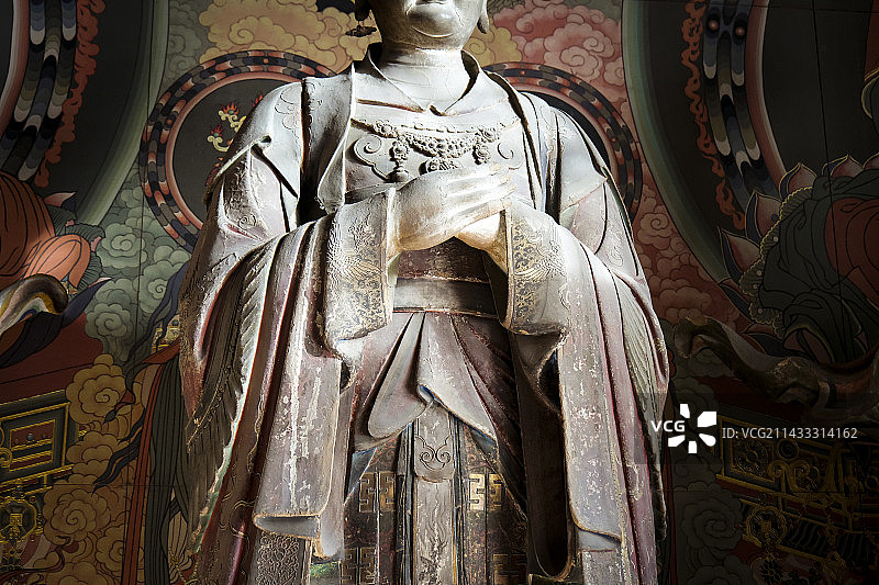 山西大同善化古寺景色图片素材