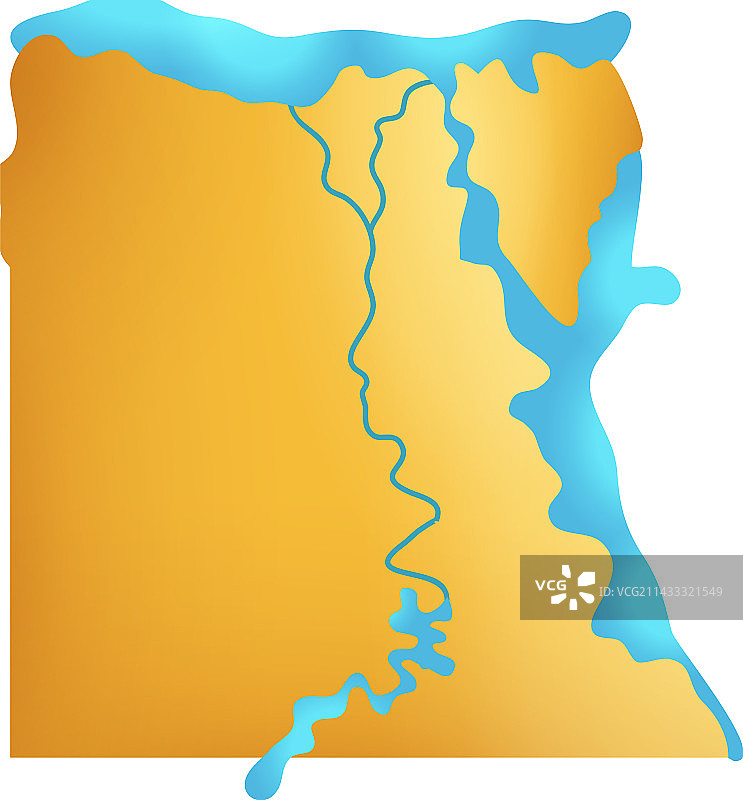 卡通埃及地图图片素材