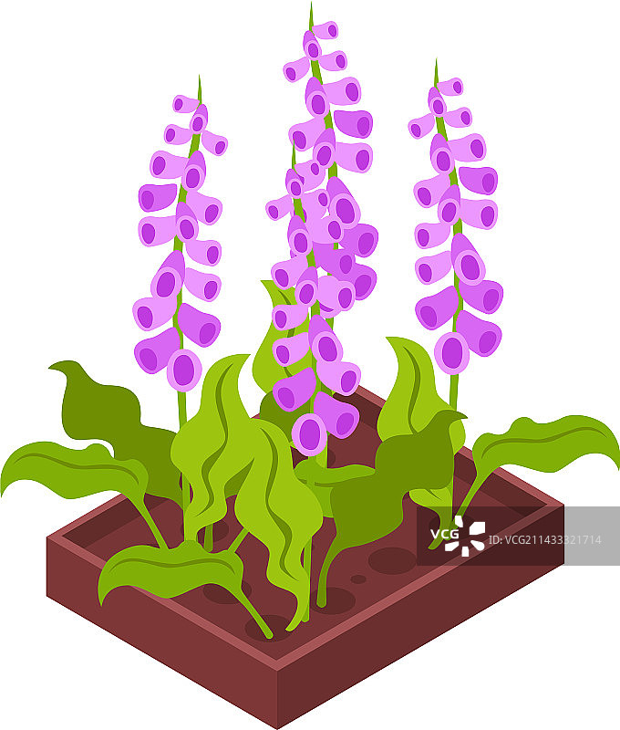 2.5D花坛图标图片素材