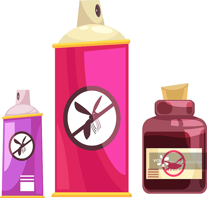 卡通杀虫剂瓶图片素材