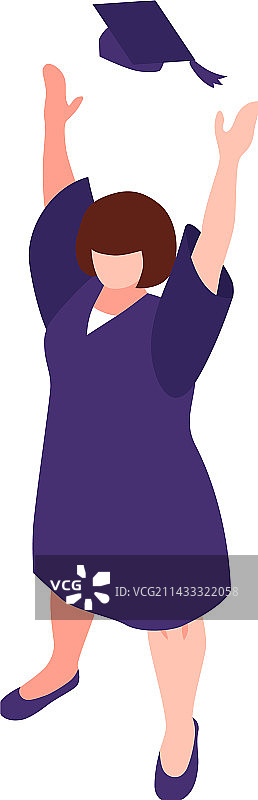 2.5D大学毕业生图片素材