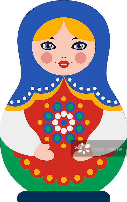 扁平风格俄罗斯套娃图片素材