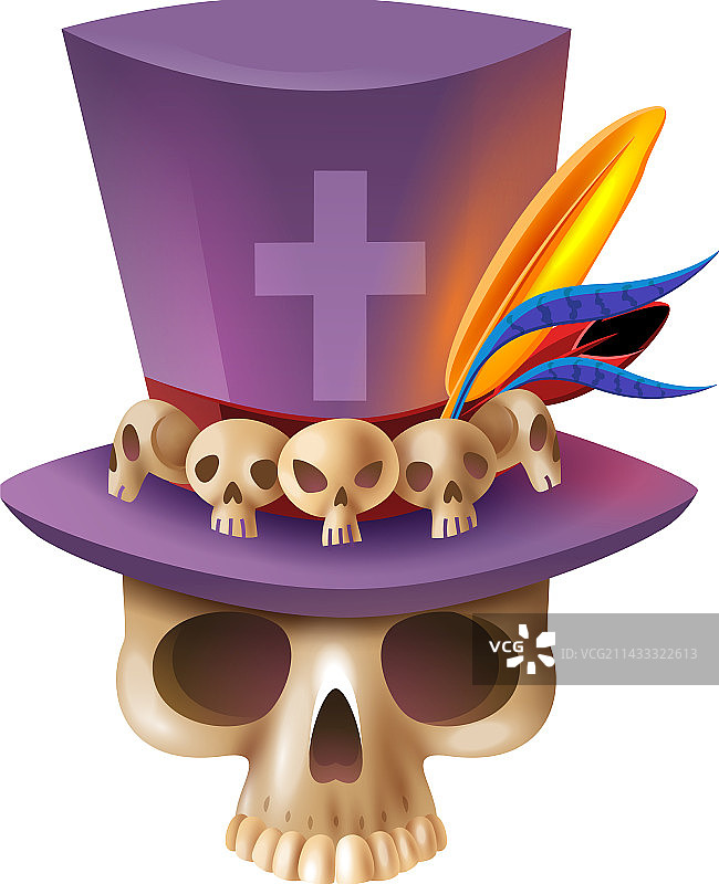 逼真巫毒骷髅图片素材