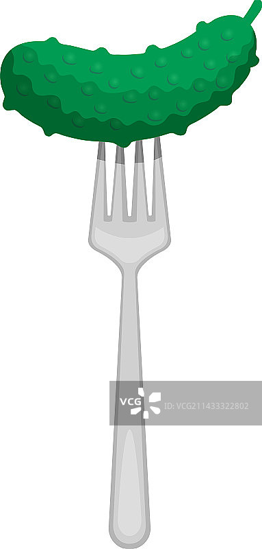 叉子上的黄瓜图片素材