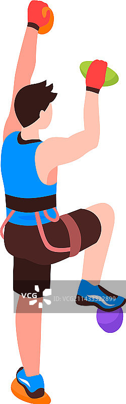 2.5D攀岩者图片素材