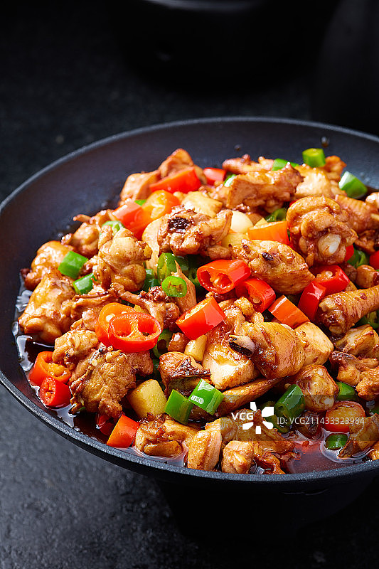 干锅鸡干锅鸡丁图片素材