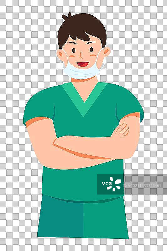 男护士交叉手动作图片素材