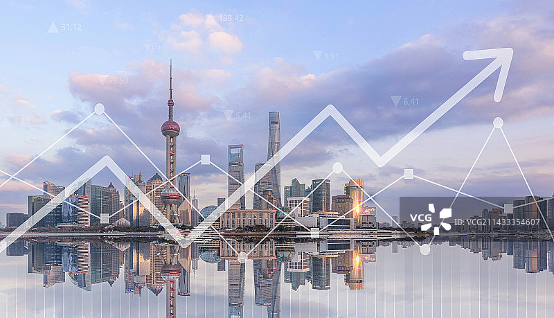 经济GPD增长的城市图片素材