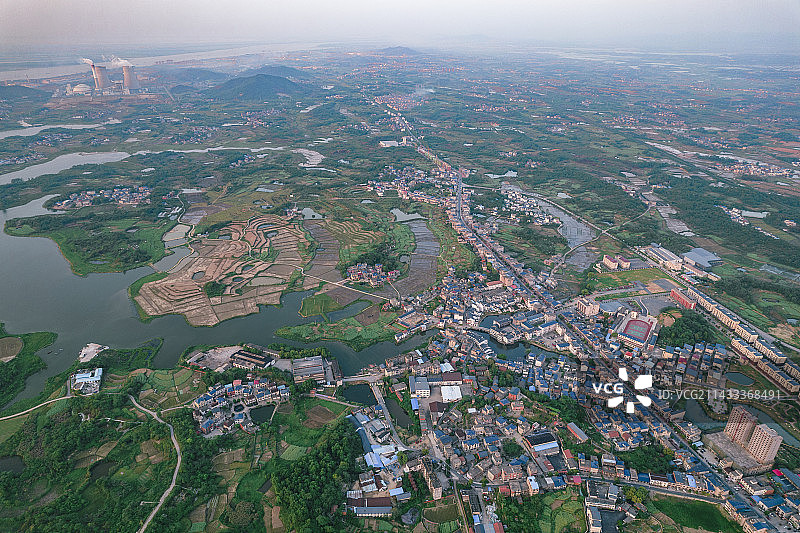 流泗镇俯瞰图图片素材