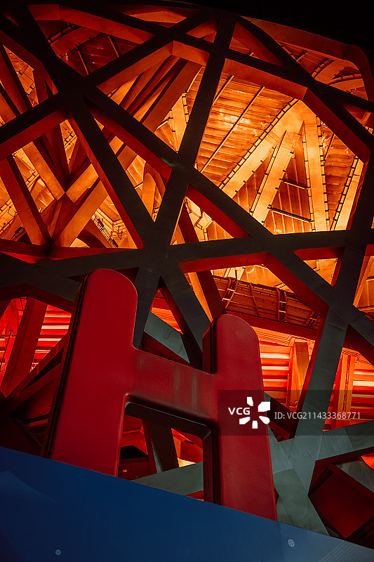 鸟巢夜景图片素材