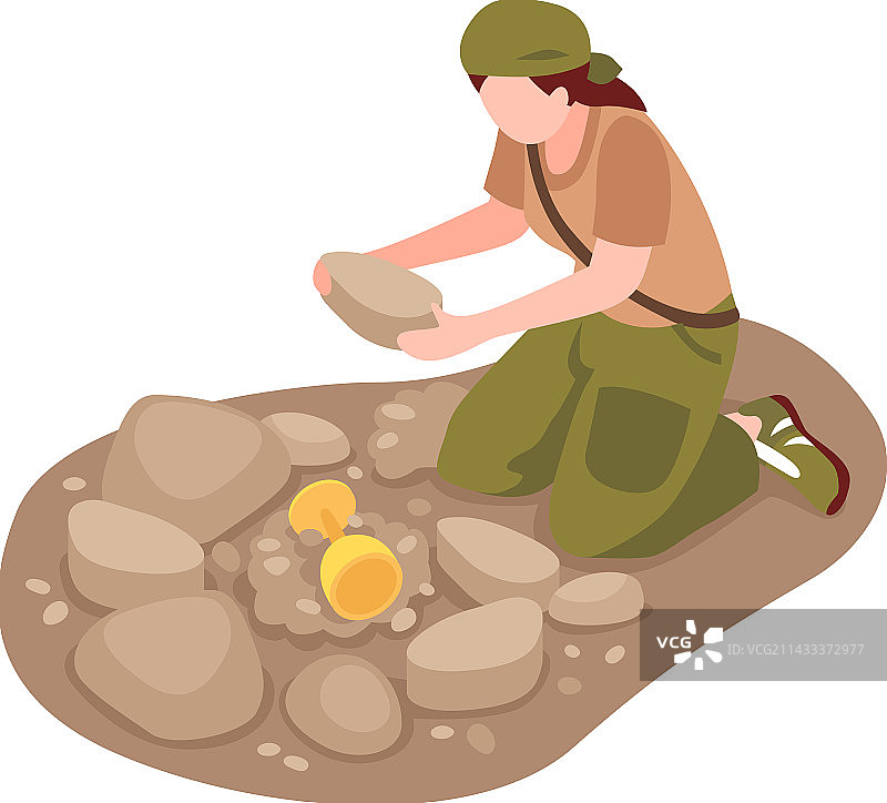 2.5D考古学家图片素材