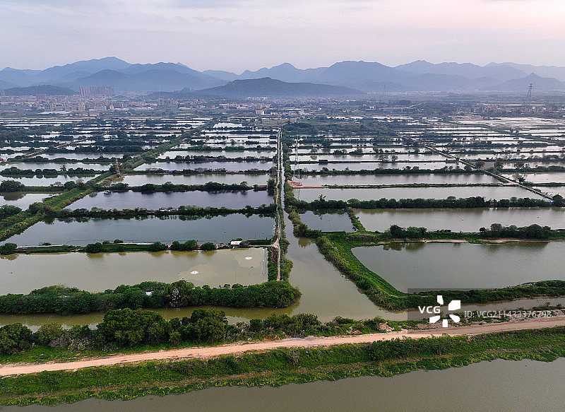 广东省惠州市惠城仲恺高新区潼湖湿地公园航拍图片素材