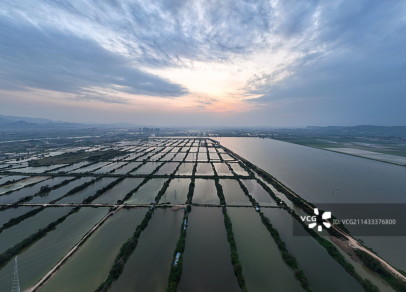 广东省惠州市惠城仲恺高新区潼湖湿地公园航拍图片素材