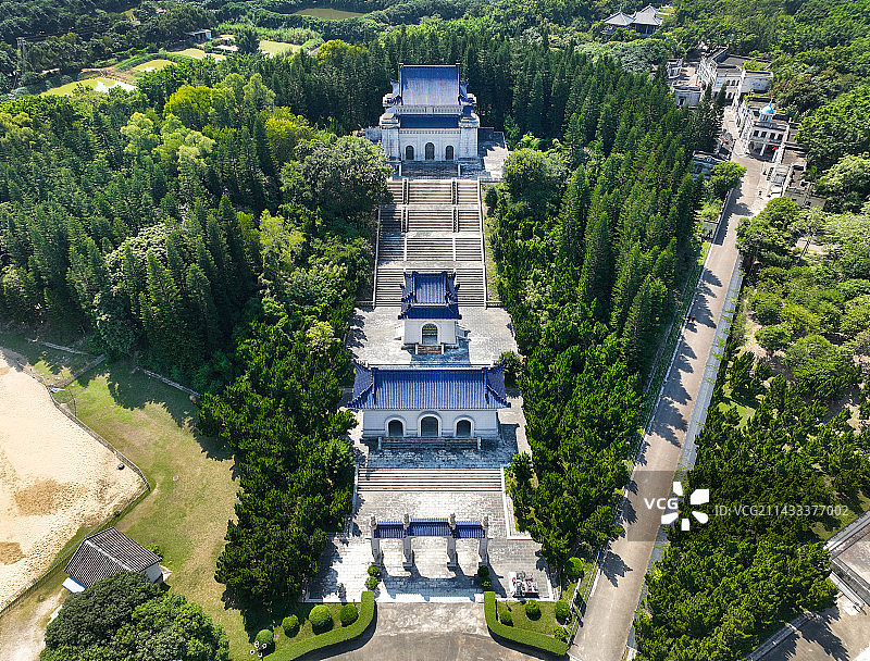 广东省中山市南朗翠亨村孙中山故里旅游区中山影视城航拍图片素材