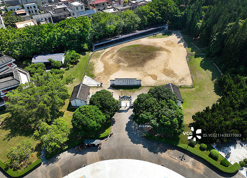 广东省中山市南朗翠亨村孙中山故里旅游区中山影视城航拍图片素材