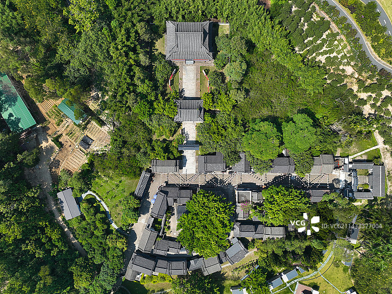 广东省中山市南朗翠亨村孙中山故里旅游区中山影视城航拍图片素材