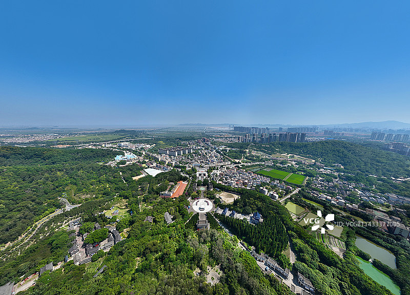 广东省中山市南朗翠亨村孙中山故里旅游区中山影视城航拍图片素材