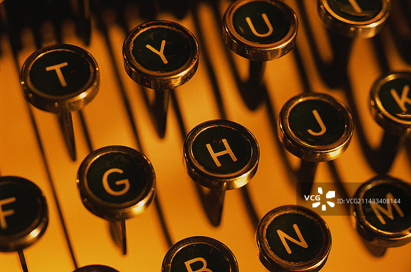 手动打字机键图片素材