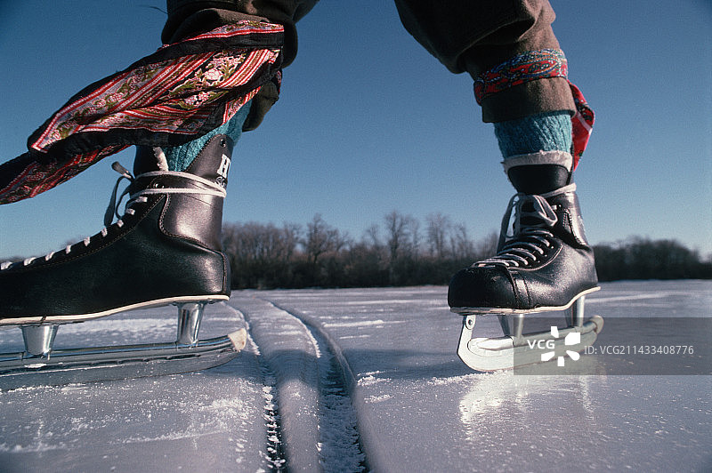 滑冰者的脚图片素材