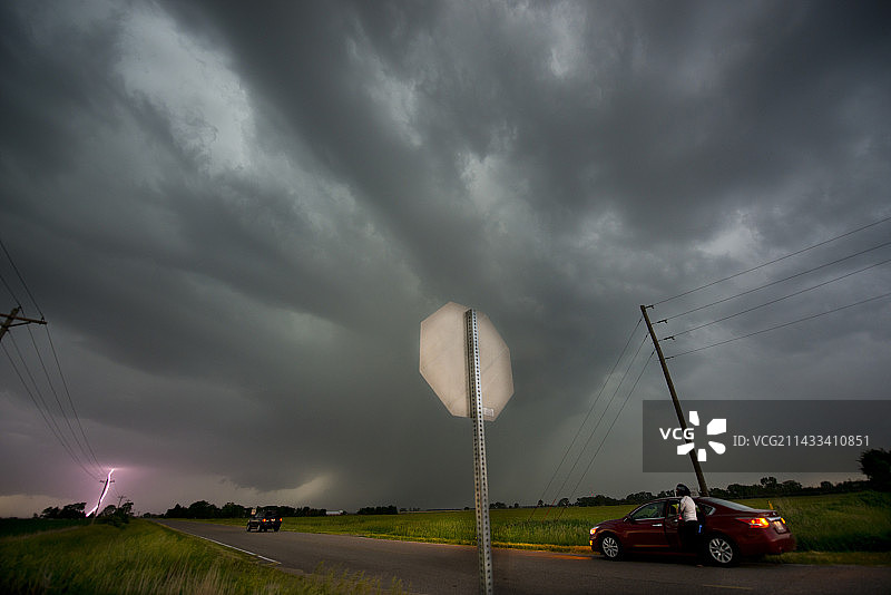 内布拉斯加州西部上空的暴风雨图片素材