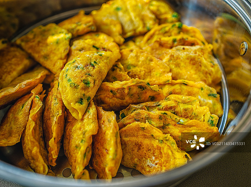 中国春节传统美食蛋饺图片素材