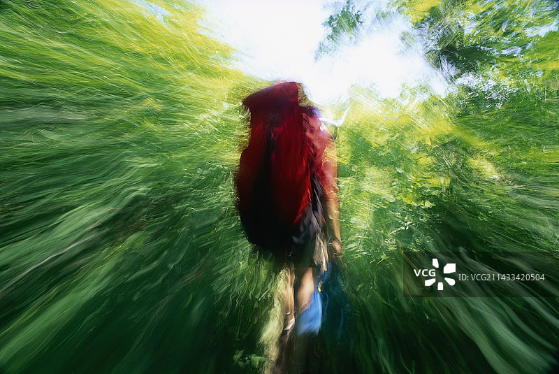 模糊的徒步旅行者图片素材