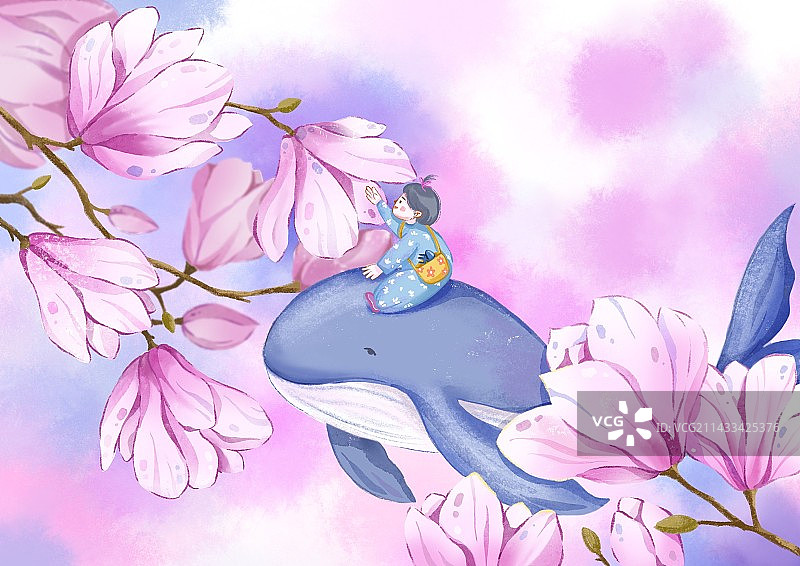 玉兰花开图片素材