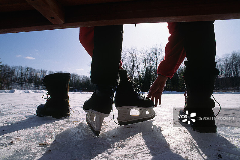 穿冰鞋图片素材