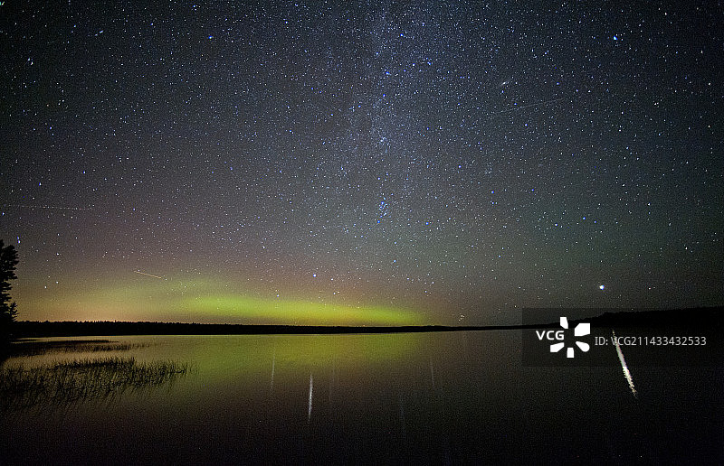 密歇根皇家岛国家公园的北极光图片素材